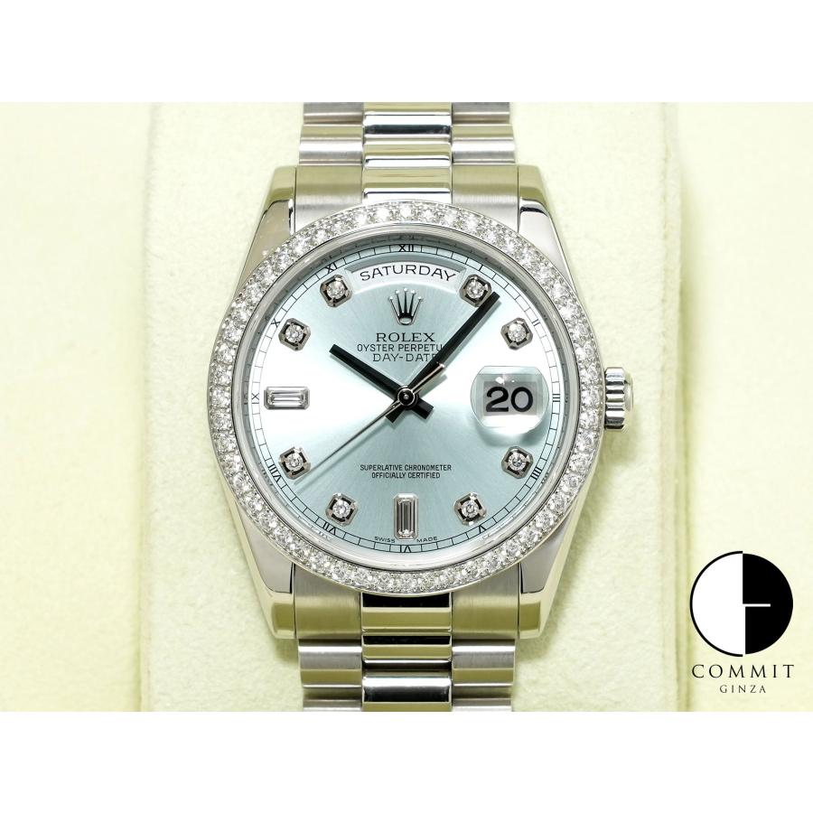 ロレックス デイデイト Ref.118346A プラチナ アイスブルーx10Pダイヤ文字盤 | デイデイト