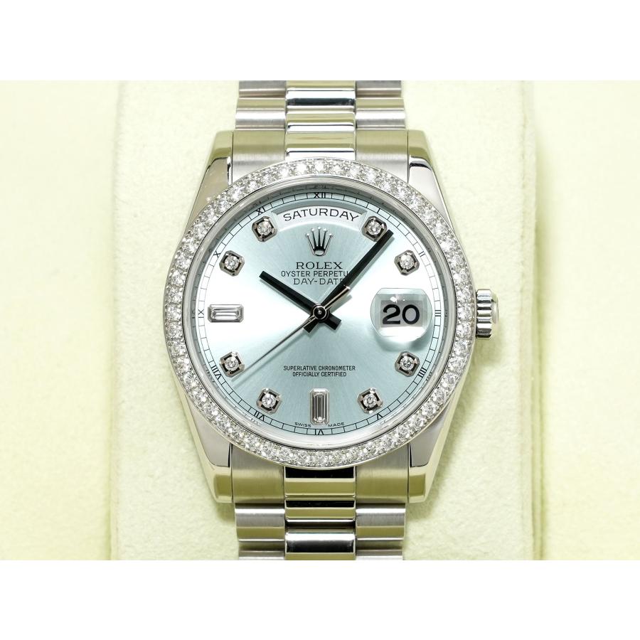 ロレックス デイデイト Ref.118346A プラチナ アイスブルーx10Pダイヤ文字盤 | デイデイト | 01