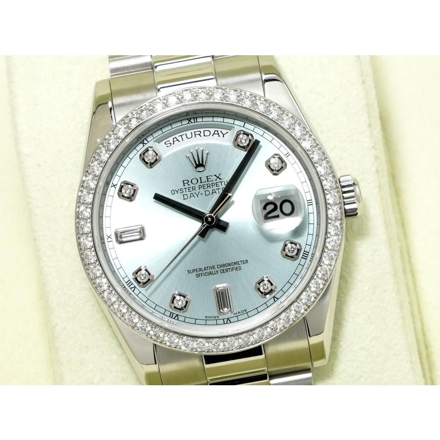 ロレックス デイデイト Ref.118346A プラチナ アイスブルーx10Pダイヤ文字盤 | デイデイト | 02