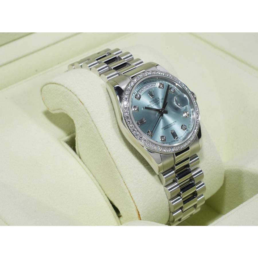 ロレックス デイデイト Ref.118346A プラチナ アイスブルーx10Pダイヤ文字盤 | デイデイト | 04