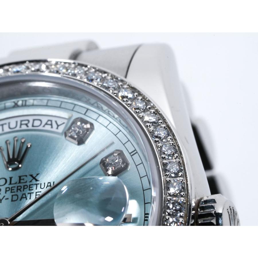 ロレックス デイデイト Ref.118346A プラチナ アイスブルーx10Pダイヤ文字盤 | デイデイト | 09