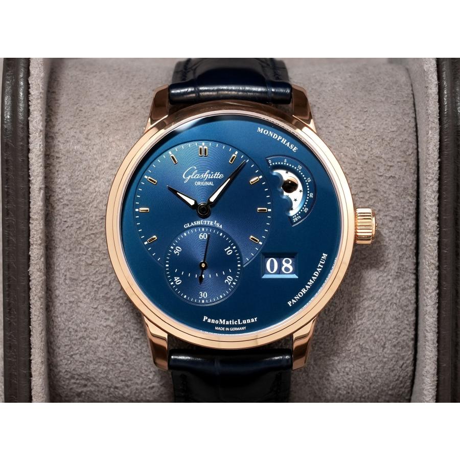 グラスヒュッテオリジナル パナマティック ルナ Ref.1-90-02-11-35-61 レッドゴールド ブルー文字盤 | GLASHUTTE ORIGINAL | 01
