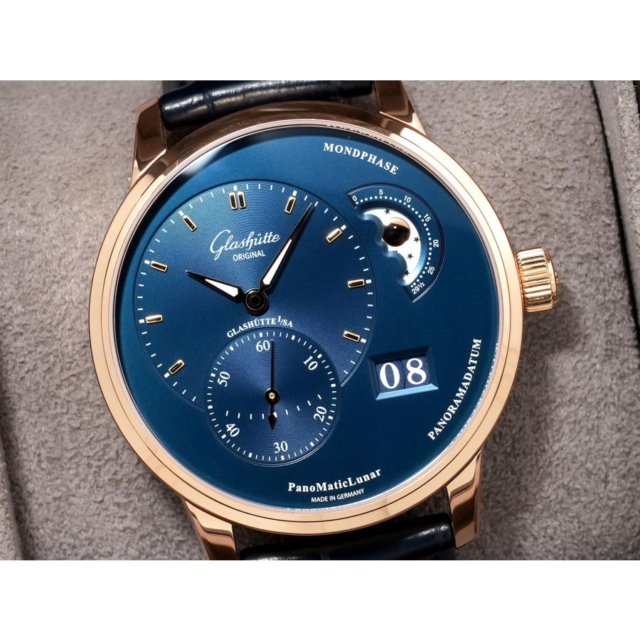 グラスヒュッテオリジナル パナマティック ルナ Ref.1-90-02-11-35-61 レッドゴールド ブルー文字盤 | GLASHUTTE ORIGINAL | 02