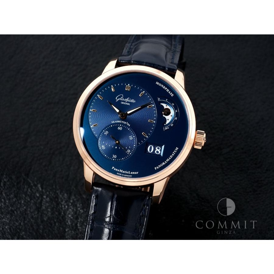 グラスヒュッテオリジナル パナマティック ルナ Ref.1-90-02-11-35-61 レッドゴールド ブルー文字盤 | GLASHUTTE ORIGINAL | 09