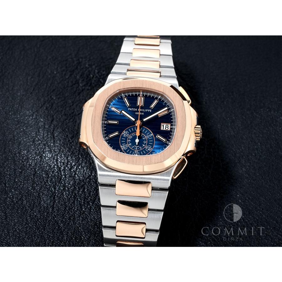 パテックフィリップ ノーチラス クロノグラフ Ref.5980/1AR-001 ステンレススチール/ローズゴールド ブルー文字盤 | ノーチラス | 10