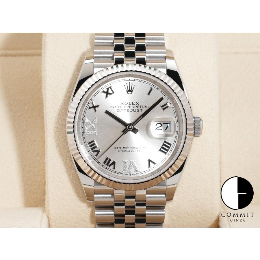 ロレックス デイトジャスト36 Ref.126234 SS/WG シルバーxダイヤモンド文字盤 ジュビリーブレスレット | デイトジャスト
