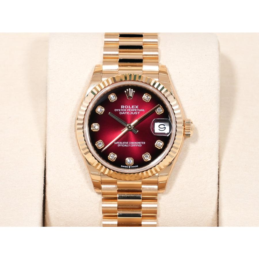 ロレックス デイトジャスト31 Ref.278278 18KYG レッドオンブレx10Pダイヤ文字盤 | デイトジャスト | 01