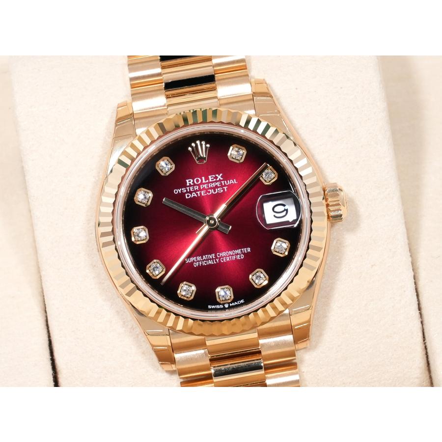 ロレックス デイトジャスト31 Ref.278278 18KYG レッドオンブレx10Pダイヤ文字盤 | デイトジャスト | 02