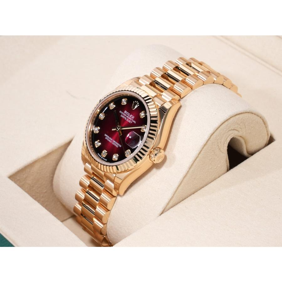 ロレックス デイトジャスト31 Ref.278278 18KYG レッドオンブレx10Pダイヤ文字盤 | デイトジャスト | 03