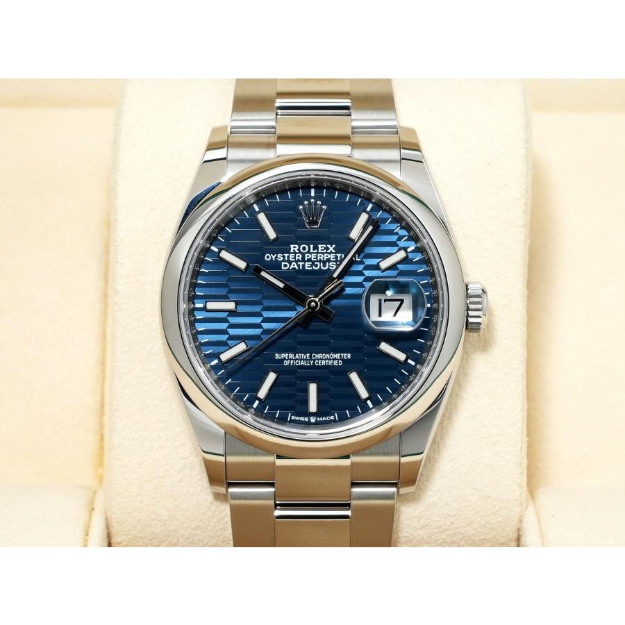 ロレックス デイトジャスト36 Ref.126200 ステンレススチール ブルー フルーテッドモチーフ文字盤 オイスターブレスレット | デイトジャスト | 01