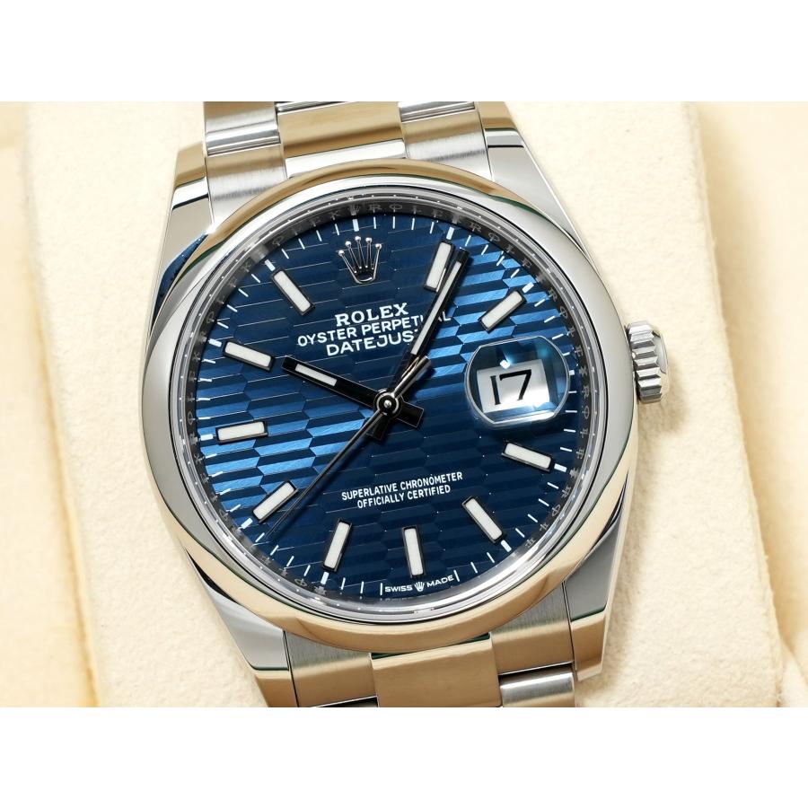 ロレックス デイトジャスト36 Ref.126200 ステンレススチール ブルー フルーテッドモチーフ文字盤 オイスターブレスレット | デイトジャスト | 02