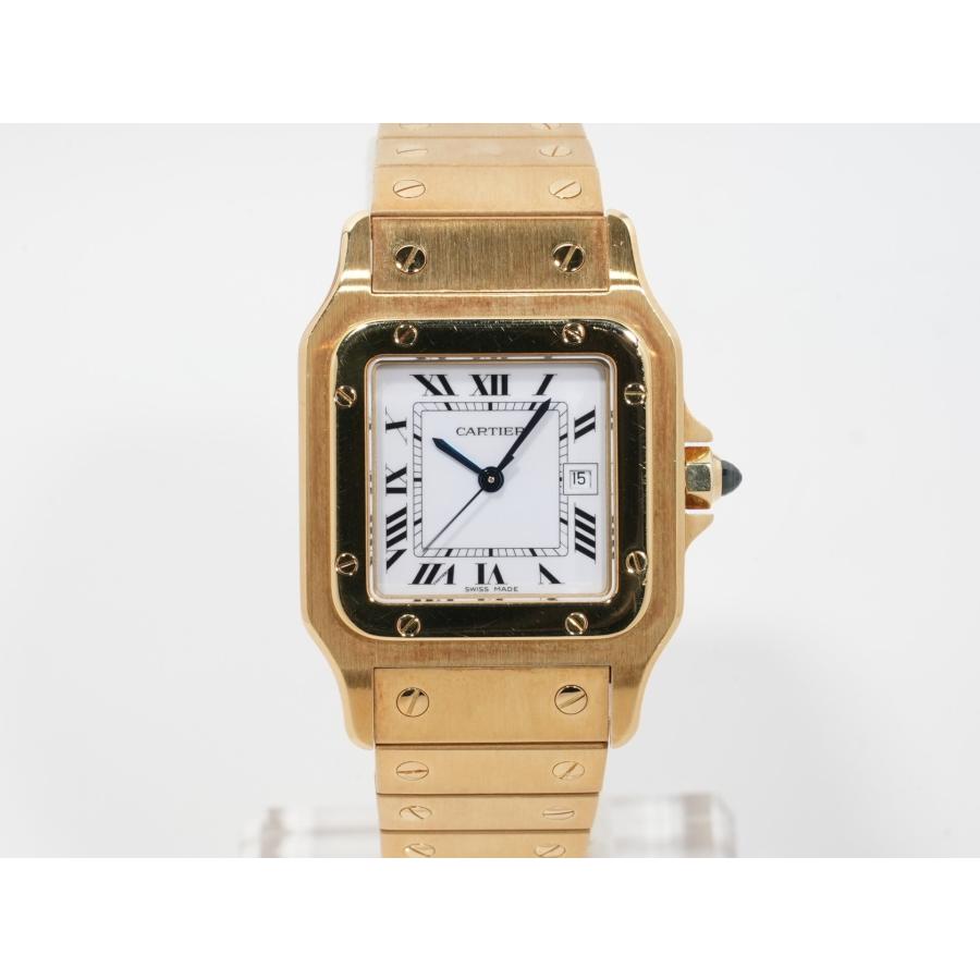カルティエ サントス ガルべ LM Ref.2960 イエローゴールド ホワイト文字盤 | Cartier | 01