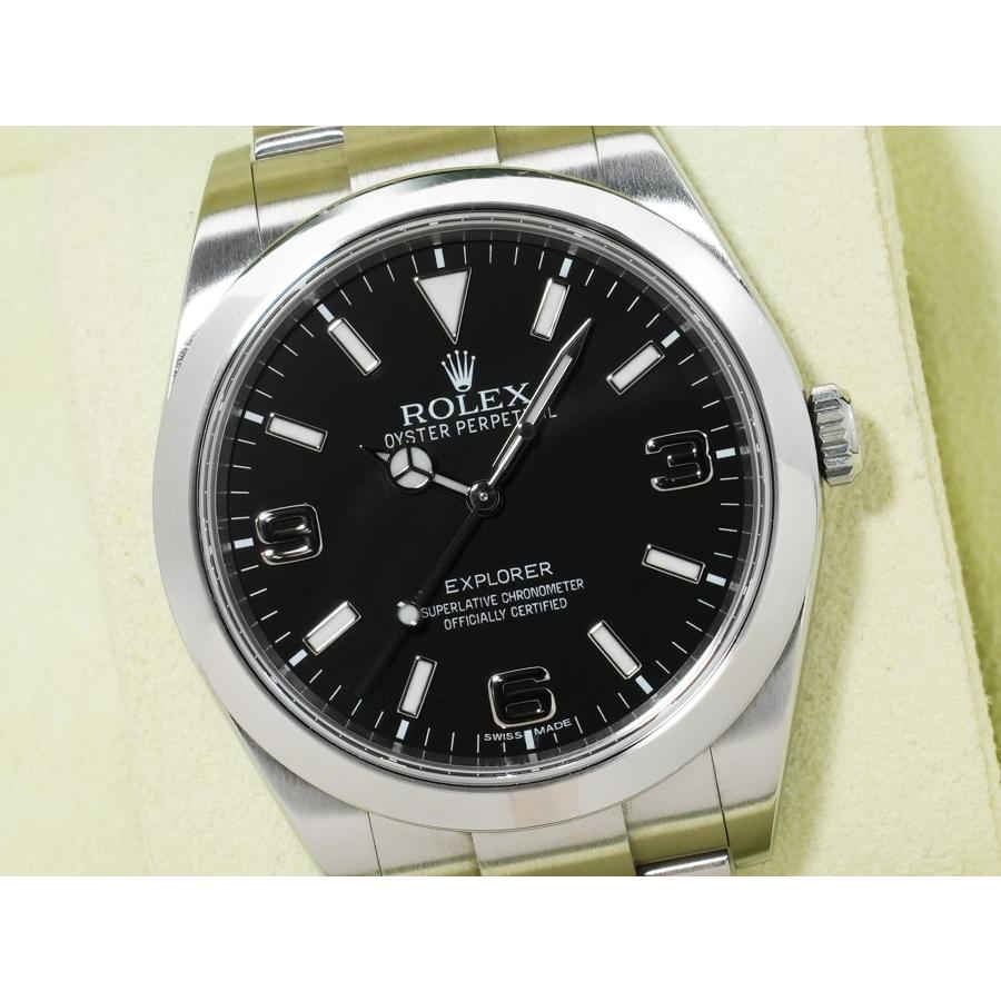 ロレックス エクスプローラーI 鏡面ブラックアウト Ref.214270 SS ブラック文字盤 オイスターブレスレット | エクスプローラー（ROLEX） | 02