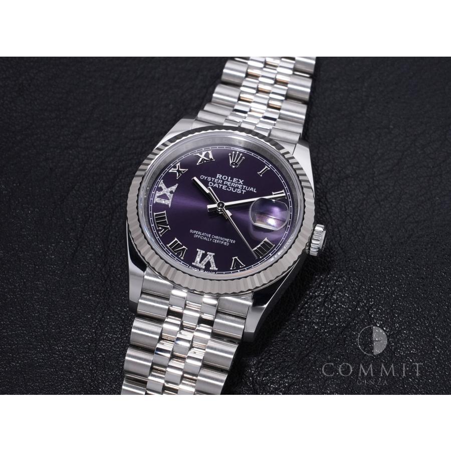 ロレックス デイトジャスト36 Ref.126234 ステンレススチール/ホワイトゴールド オーベルジーヌ文字盤 ジュビリーブレスレット | デイトジャスト | 10