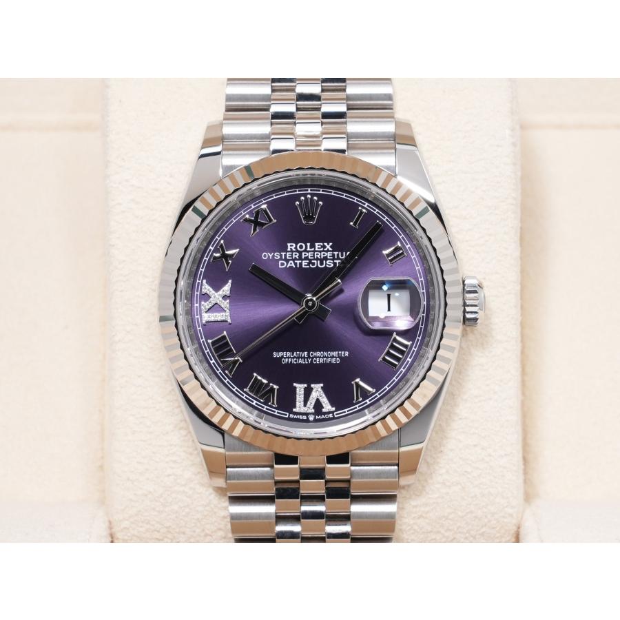 ロレックス デイトジャスト36 Ref.126234 ステンレススチール/ホワイトゴールド オーベルジーヌ文字盤 ジュビリーブレスレット | デイトジャスト | 01