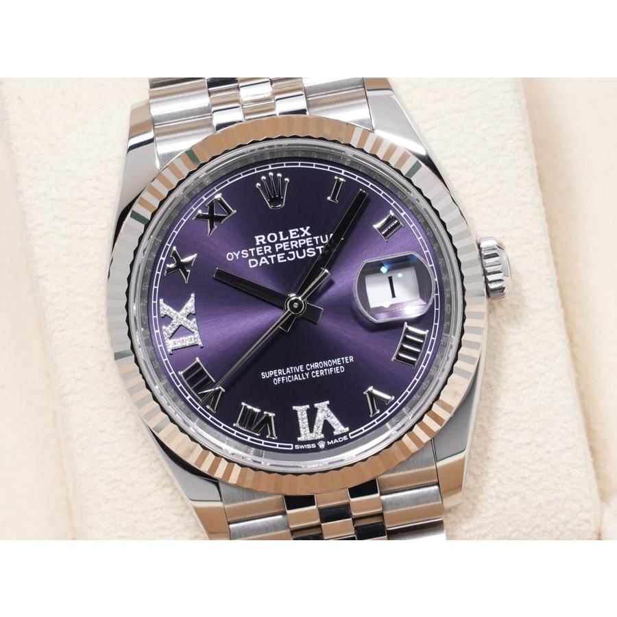 ロレックス デイトジャスト36 Ref.126234 ステンレススチール/ホワイトゴールド オーベルジーヌ文字盤 ジュビリーブレスレット | デイトジャスト | 02