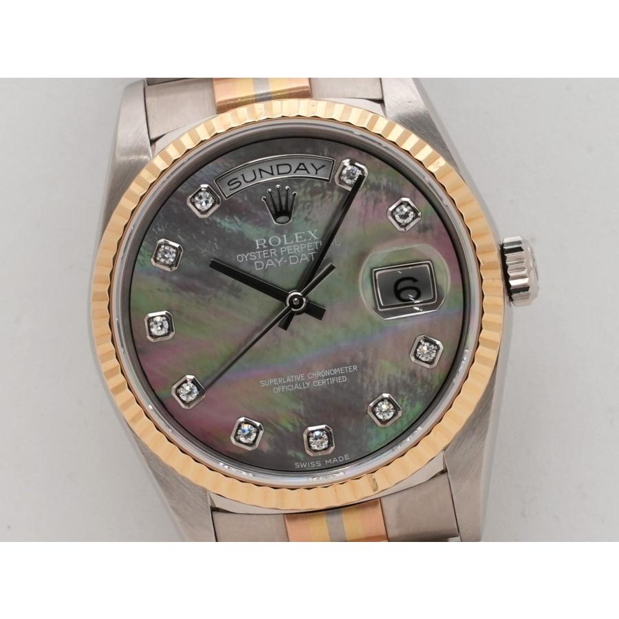 ロレックス デイデイト トリドール Ref.18239BIC WG/RG/YG ブラックシェル x 10Pダイヤ文字盤 | デイデイト | 02