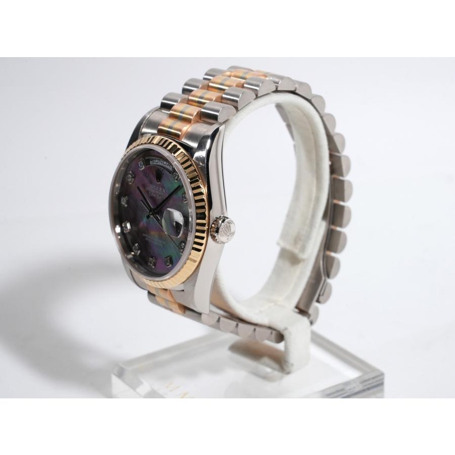 ロレックス デイデイト トリドール Ref.18239BIC WG/RG/YG ブラックシェル x 10Pダイヤ文字盤 | デイデイト | 03