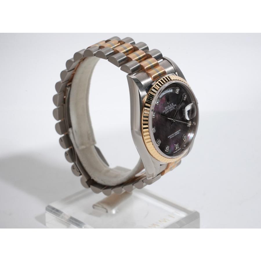 ロレックス デイデイト トリドール Ref.18239BIC WG/RG/YG ブラックシェル x 10Pダイヤ文字盤 | デイデイト | 04