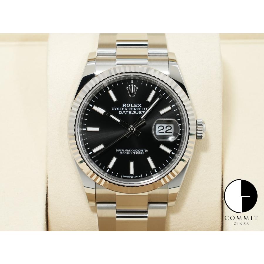 ロレックス デイトジャスト36 Ref.126234 ステンレススチール/ホワイトゴールド ブラック文字盤 オイスターブレスレット | デイトジャスト