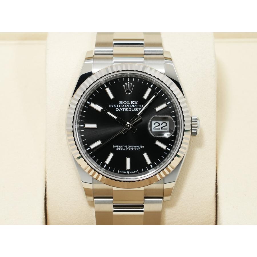 ロレックス デイトジャスト36 Ref.126234 ステンレススチール/ホワイトゴールド ブラック文字盤 オイスターブレスレット | デイトジャスト | 01