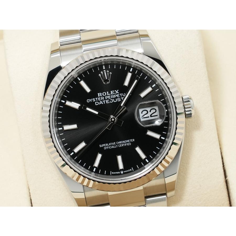 ロレックス デイトジャスト36 Ref.126234 ステンレススチール/ホワイトゴールド ブラック文字盤 オイスターブレスレット | デイトジャスト | 02