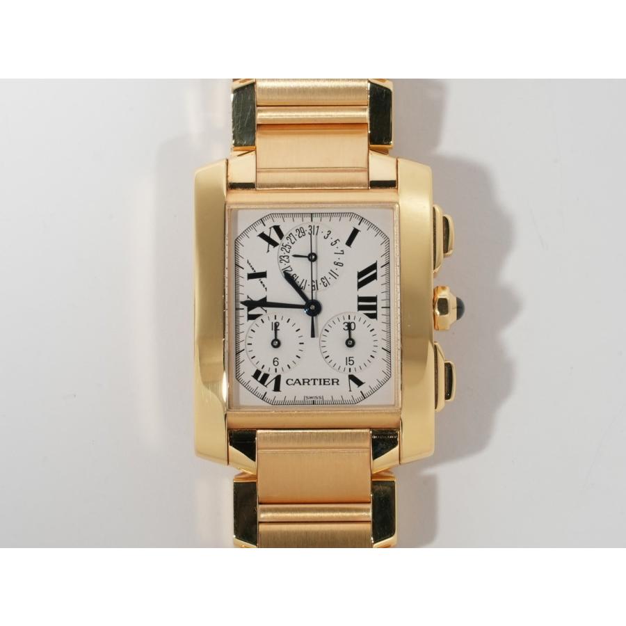 カルティエ タンクフランセーズ クロノリフレックス Ref.W50005R2 18Kイエローゴールド ホワイト文字盤 | Cartier | 01