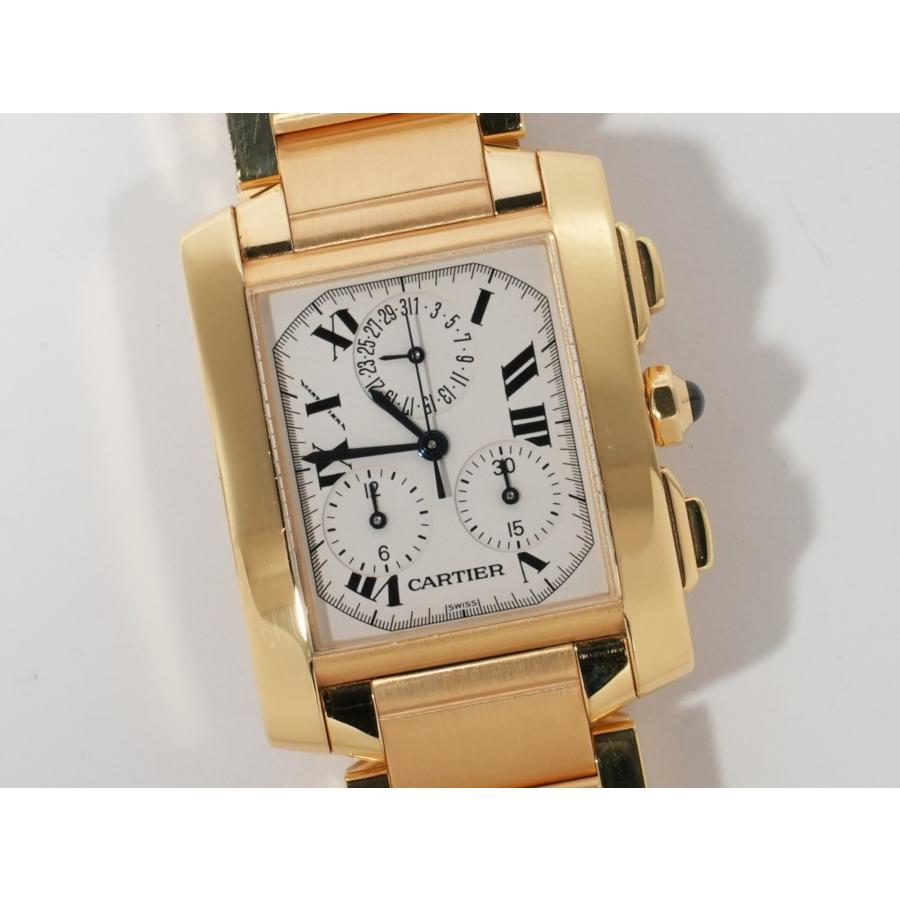 カルティエ タンクフランセーズ クロノリフレックス Ref.W50005R2 18Kイエローゴールド ホワイト文字盤 | Cartier | 02