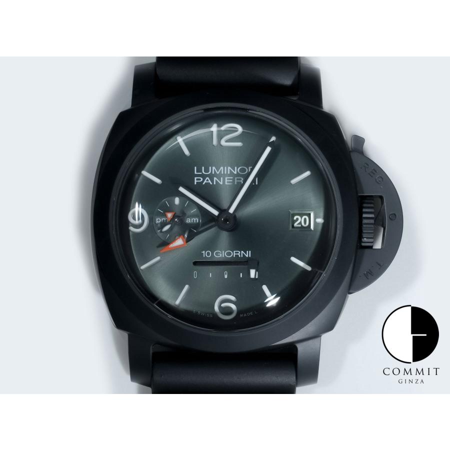 パネライ ルミノール ディエチ ジョルニ GMT チェラミカ Ref.PAM01483 BLACK CERAMIC グリーン文字盤 | OFFICINE PANERAI