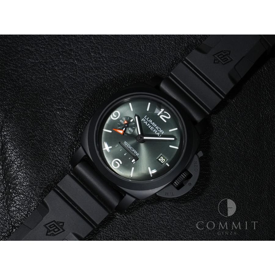 パネライ ルミノール ディエチ ジョルニ GMT チェラミカ Ref.PAM01483 BLACK CERAMIC グリーン文字盤 | OFFICINE PANERAI | 12
