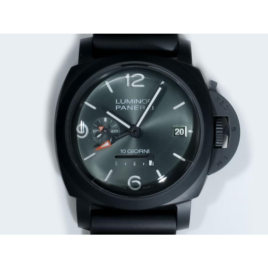 パネライ ルミノール ディエチ ジョルニ GMT チェラミカ Ref.PAM01483 BLACK CERAMIC グリーン文字盤 | OFFICINE PANERAI | 01