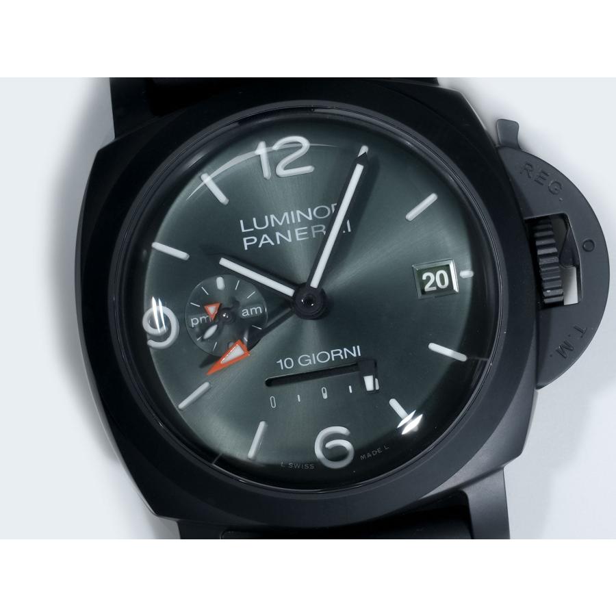 パネライ ルミノール ディエチ ジョルニ GMT チェラミカ Ref.PAM01483 BLACK CERAMIC グリーン文字盤 | OFFICINE PANERAI | 02