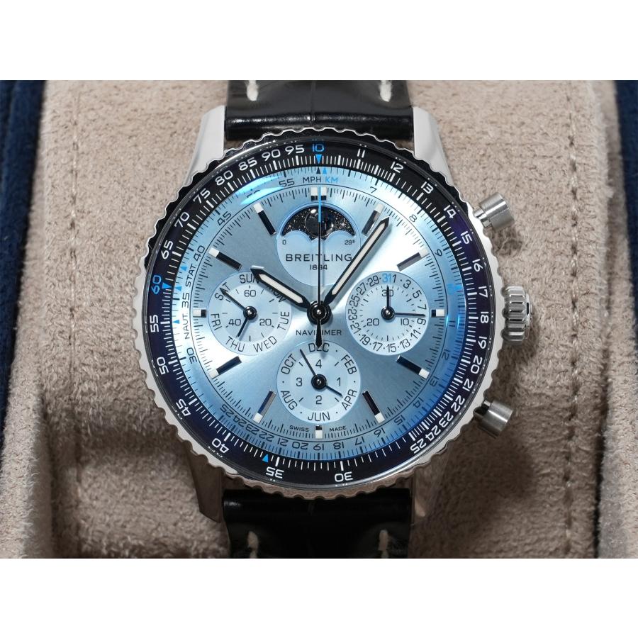 ブライトリング ナビタイマーB19 クロノグラフ43 パーペチュアルカレンダー Ref.PB1920251C1P1 ステンレススチール/プラチナ アイスブルー文字盤 | ブライトリング | 01