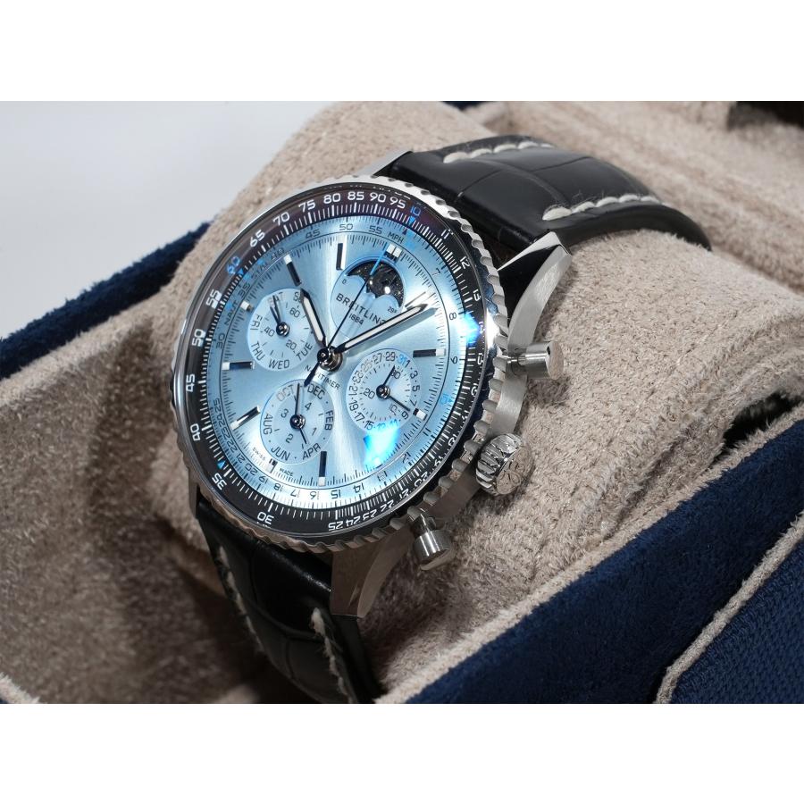 ブライトリング ナビタイマーB19 クロノグラフ43 パーペチュアルカレンダー Ref.PB1920251C1P1 ステンレススチール/プラチナ アイスブルー文字盤 | ブライトリング | 03