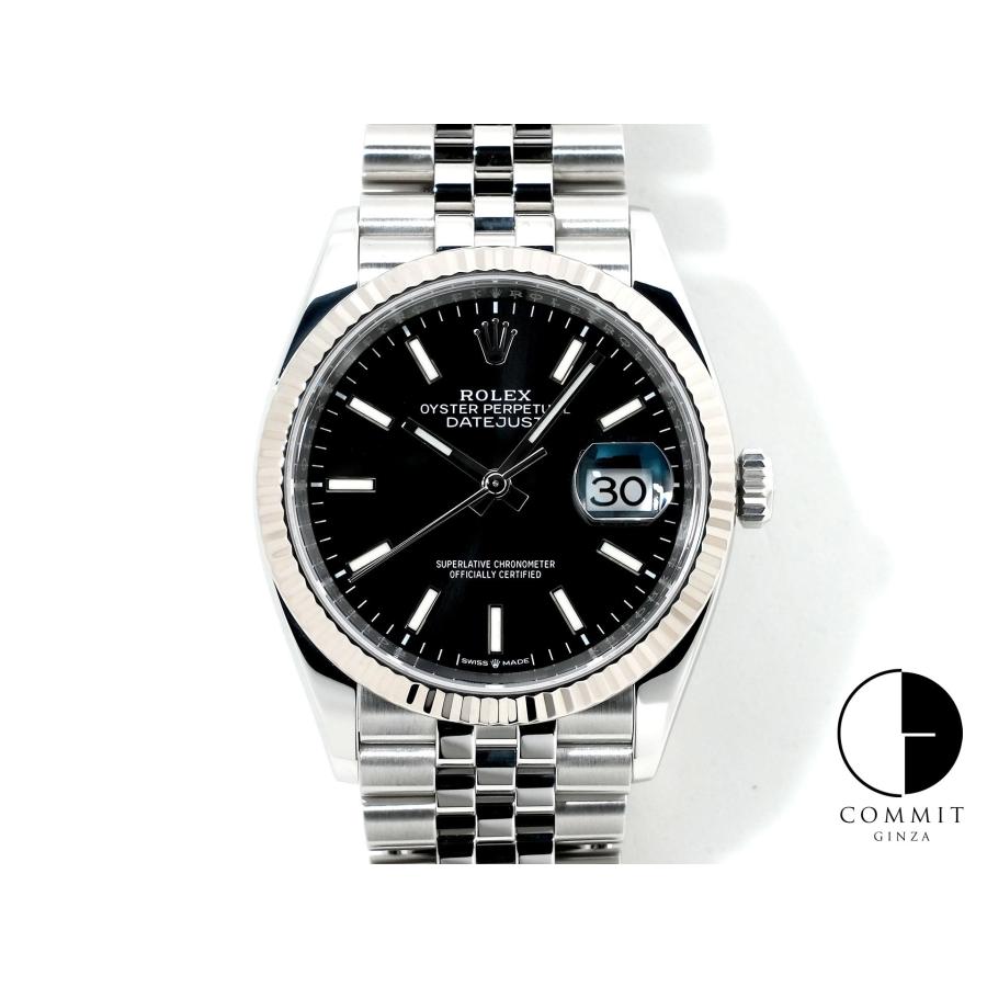 ロレックス デイトジャスト36 Ref.126234 ステンレススチール/ホワイトゴールド ブラック文字盤 ジュビリーブレスレット | デイトジャスト