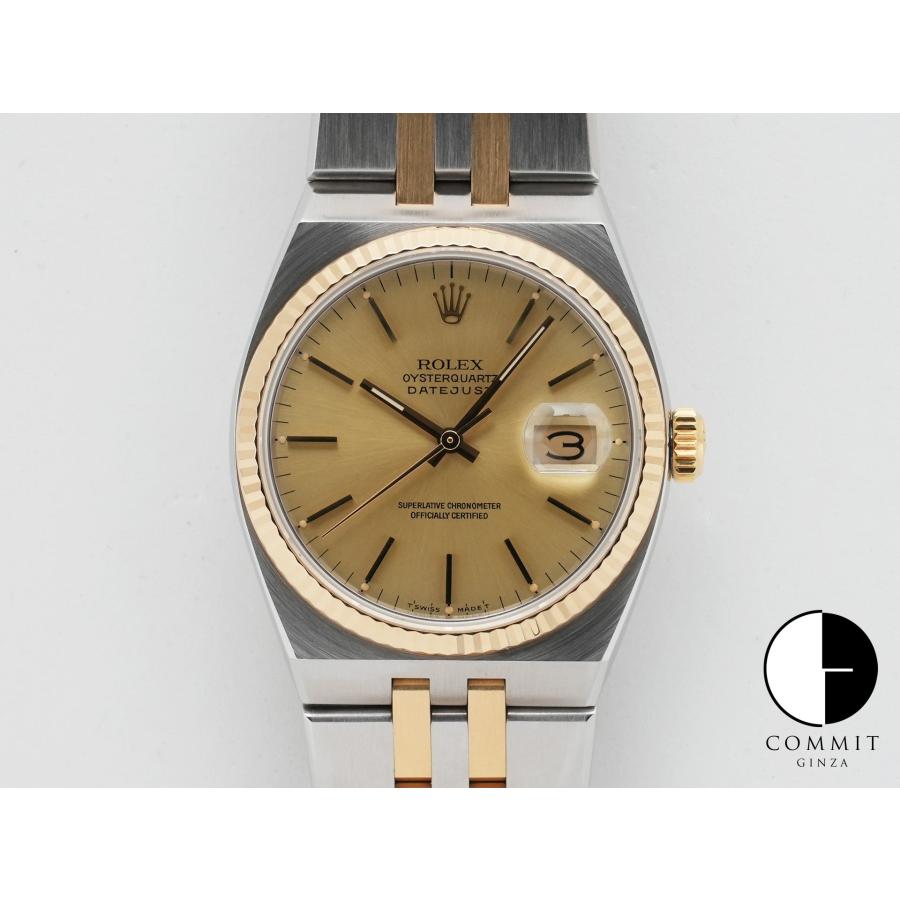 ロレックス デイトジャスト オイスタークォーツ Ref.17013 ステンレススチール/イエローゴールド シャンパン文字盤 オイスターブレスレット | デイトジャスト