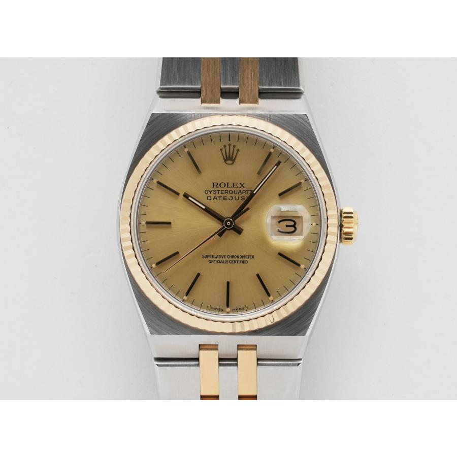 ロレックス デイトジャスト オイスタークォーツ Ref.17013 ステンレススチール/イエローゴールド シャンパン文字盤 オイスターブレスレット | デイトジャスト | 01