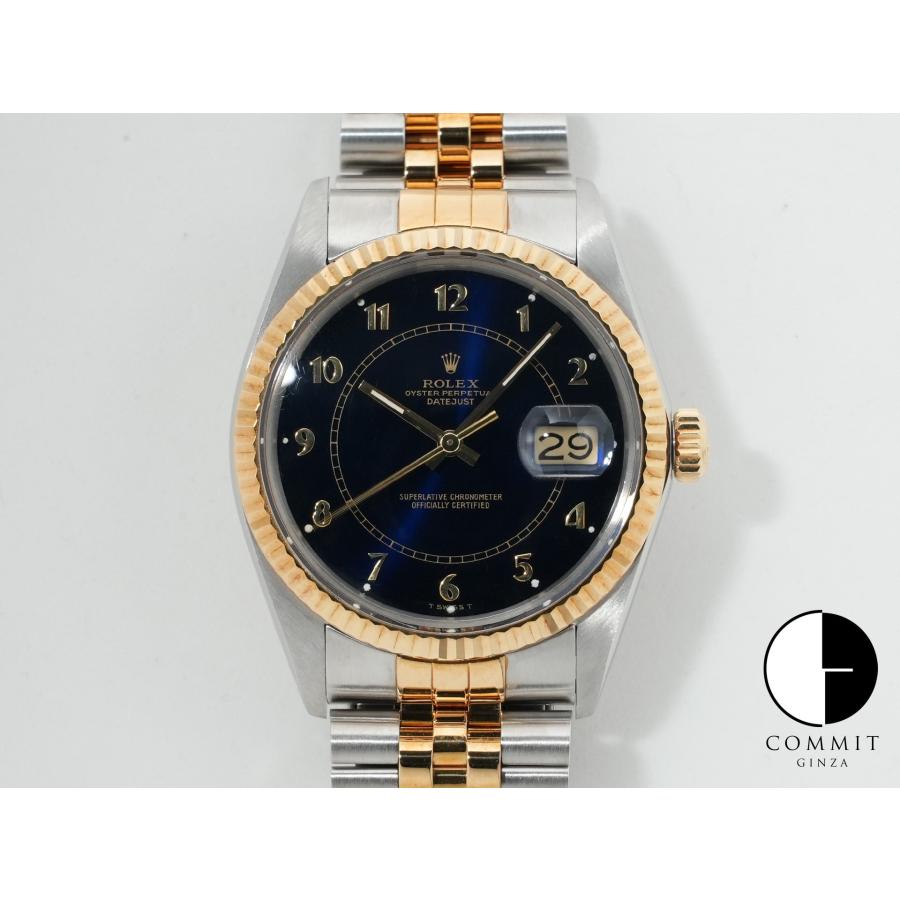 ロレックス デイトジャスト Ref.16013 ステンレススチール/イエローゴールド ブルーステラボイラーゲージ文字盤 | デイトジャスト