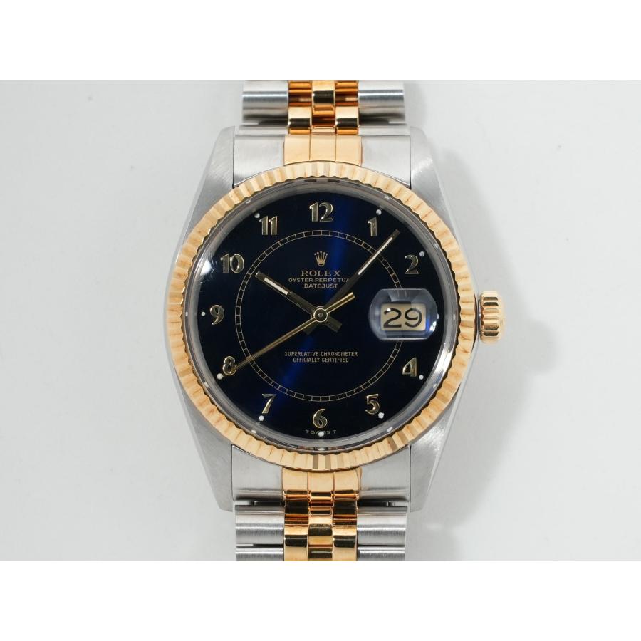 ロレックス デイトジャスト Ref.16013 ステンレススチール/イエローゴールド ブルーステラボイラーゲージ文字盤 | デイトジャスト | 01