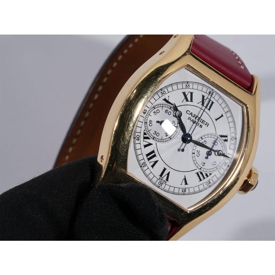 カルティエ トーチュ ワンプッシュクロノグラフ Ref.2356 18KYG ホワイト文字盤 | Cartier | 08