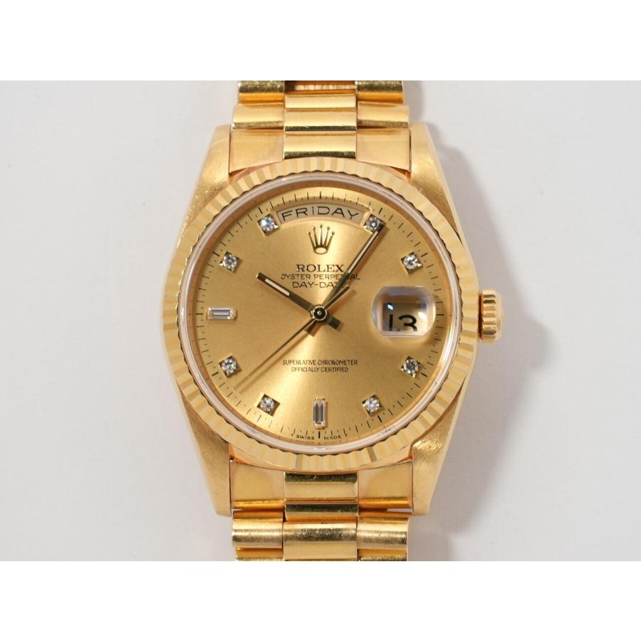 ロレックス デイデイト36 Ref.18238A イエローゴールド シャンパンx10Pダイヤ文字盤 | デイデイト | 01