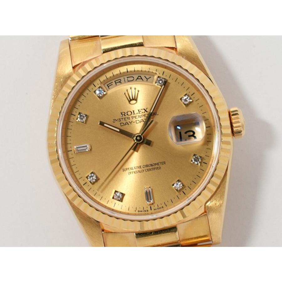 ロレックス デイデイト36 Ref.18238A イエローゴールド シャンパンx10Pダイヤ文字盤 | デイデイト | 02