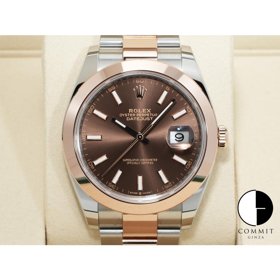 ロレックス デイトジャスト41 Ref.126301 ステンレススチール/エバーローズゴールド チョコレート文字盤 オイスターブレスレット | デイトジャスト