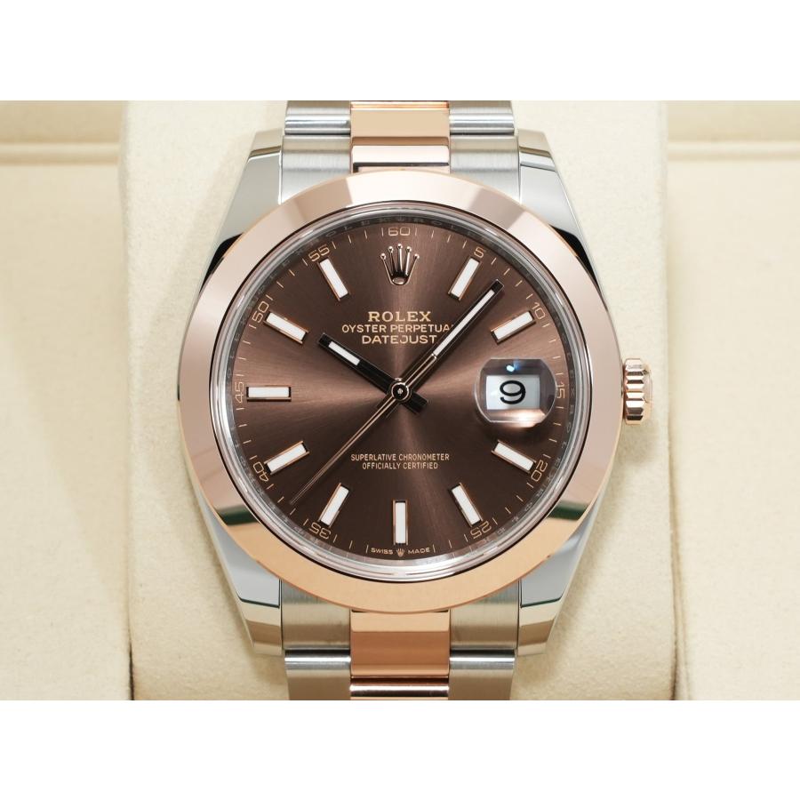 ロレックス デイトジャスト41 Ref.126301 ステンレススチール/エバーローズゴールド チョコレート文字盤 オイスターブレスレット | デイトジャスト | 01