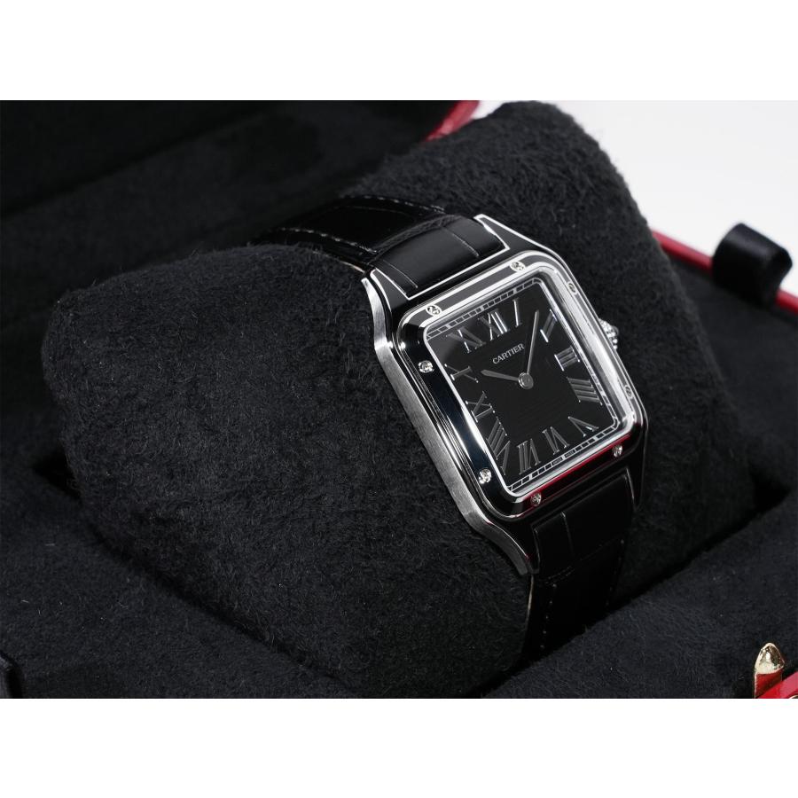 カルティエ サントス デュモン LM Ref.WSSA0046 ステンレススチール ブラック文字盤 | Cartier | 04