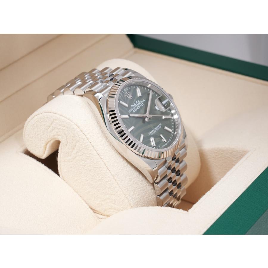 ロレックス デイトジャスト36 Ref.126234 ステンレススチール/ホワイトゴールド グリーンパーム文字盤 ジュビリーブレスレット | デイトジャスト | 04