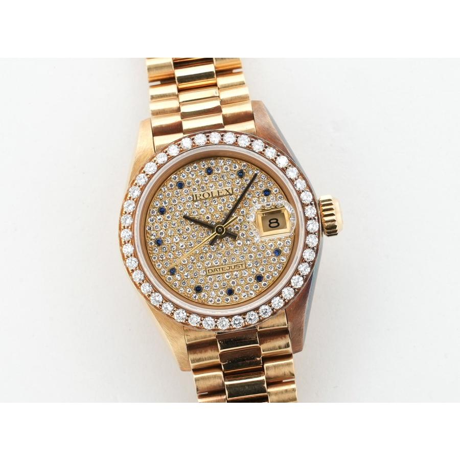 ロレックス デイトジャスト Ref.69138 イエローゴールド パヴェダイヤx11Pサファイア文字盤 | デイトジャスト | 02