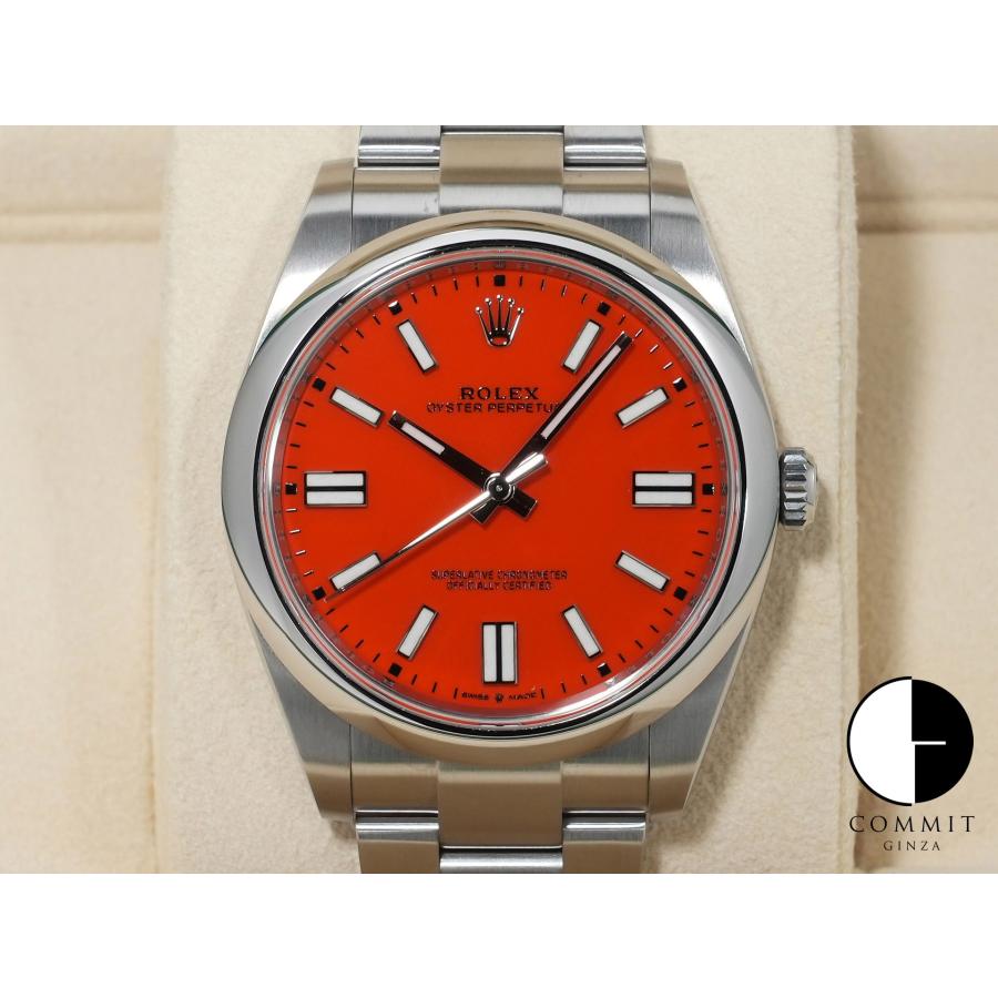 ロレックス オイスターパーペチュアル41 Ref.124300 ステンレススチール コーラルレッド文字盤 | オイスター パーペチュアル
