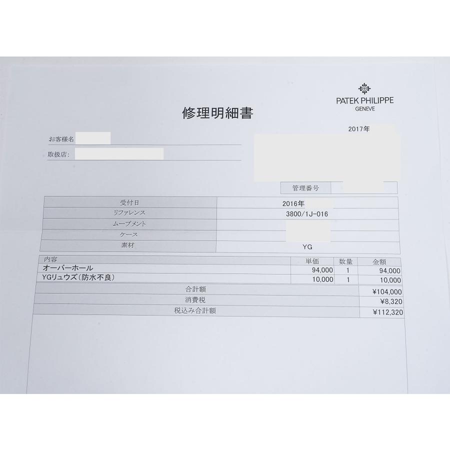 パテックフィリップ ノーチラス Ref.3800/1J-016 18KYG シャンパン11Pダイヤ文字盤 | ノーチラス | 10