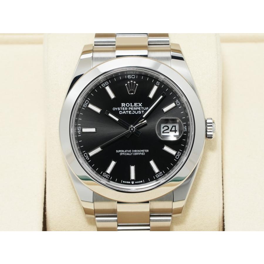 ロレックス デイトジャスト41 Ref.126300 ステンレススチール ブラック文字盤 オイスターブレスレット | デイトジャスト | 01